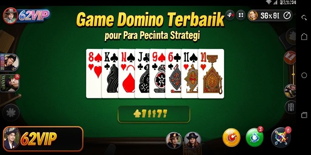 Gameplay menarik dari 62VIP dengan berbagai tantangan Domino.
