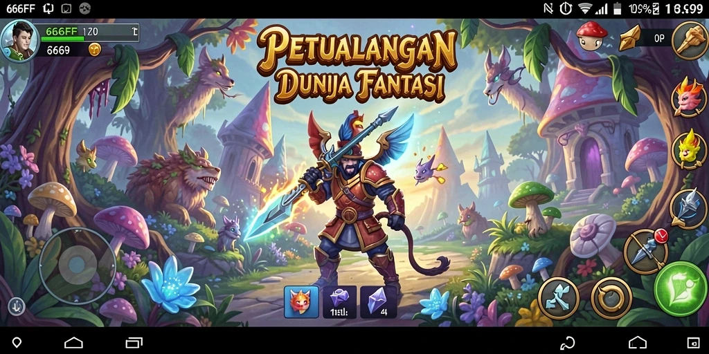 Tampilan gameplay 666FF yang penuh aksi dan petualangan.