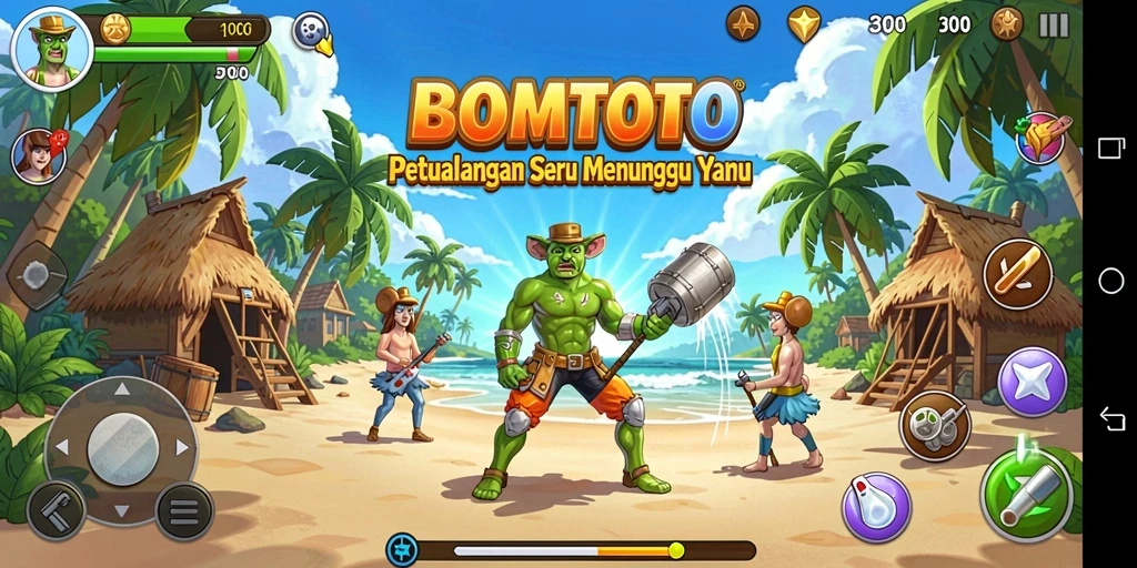 Tampilan gameplay yang menegangkan dan mendebarkan dari BOMTOTO.
