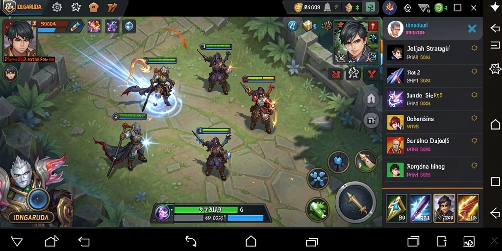 Tangkapan layar gameplay IDNGARUDA yang menampilkan aksi strategis.