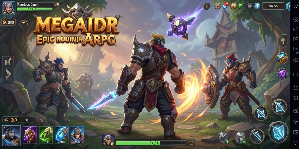 Screenshot gameplay MEGAIDR menampilkan aksi pertempuran yang mendebarkan.
