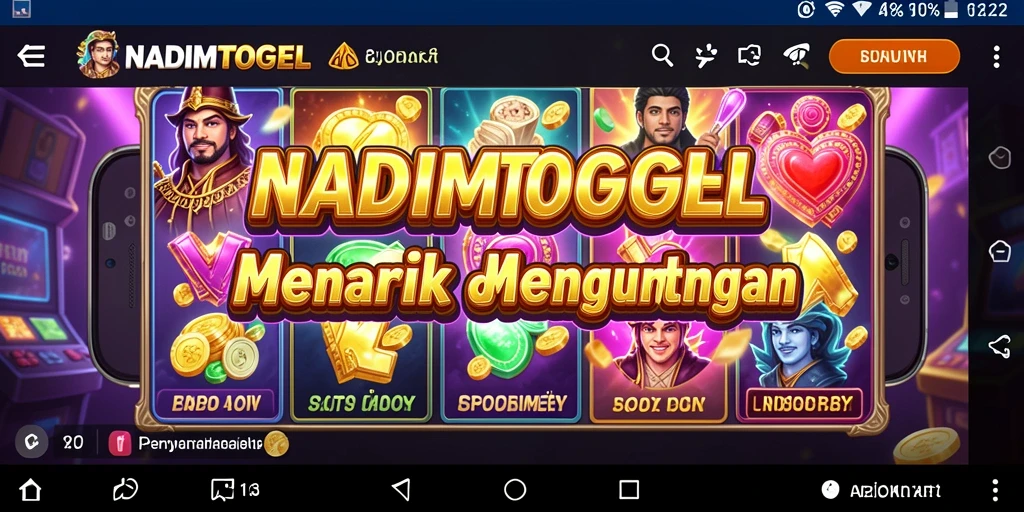 Tampilan gameplay Slot yang menarik dan interaktif di NADIMTOGEL.