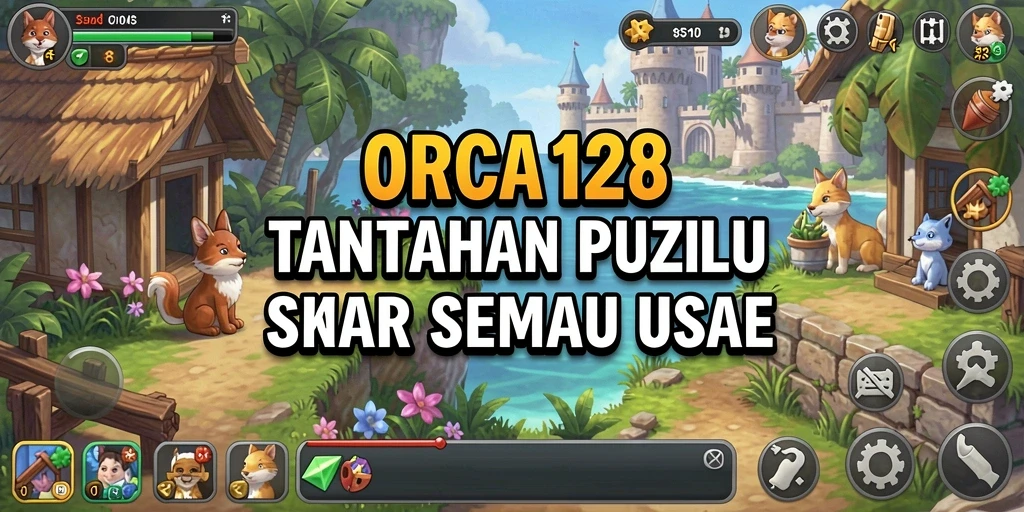 Tampilan gameplay ORCA128 yang menarik dengan berbagai tantangan Puzzle.
