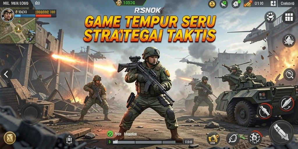 Tangkapan layar utama RSNOK menampilkan aksi gameplay TPS yang seru.