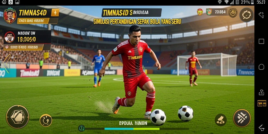 Gameplay <strong>TIMNAS4D</strong> yang realistis dan mendebarkan saat pertandingan berlangsung.