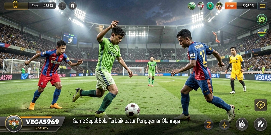 Gameplay <strong>VEGAS969</strong> yang menampilkan aksi sepak bola mendebarkan.